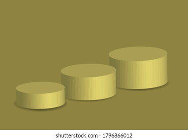 Podium 3d background stand , advertising show mockup empty design abstract decoration template, sign isolated vector illustration display product room 
