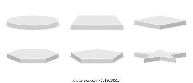 Pódio em formas geométricas 3d vetor fundo