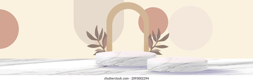podium 3d minimal show product vector illustration stage scene pastal shape fashion empty display geometric mockup 
