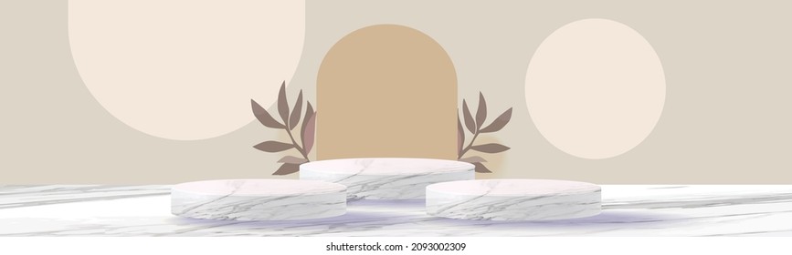 podium 3d minimal show product vector illustration stage scene pastal shape fashion empty display geometric mockup 