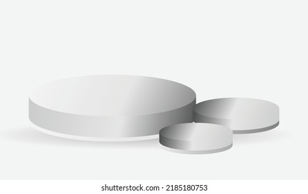 Podium 3D Renderer Metallic Display