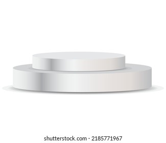 Podium abstract background. Geometric shape.white colors scene. 3d rendering. Scene with geometrical background. 3d render