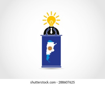 Podium Argentina Speech Agenda Brilliant Full Of Idea Politician - Shutterstock ID 288607625