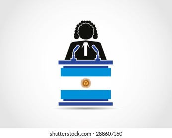 Podium Argentina Speech Agenda Judge