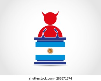Podium Argentina Speech Agenda Programs Evil Folk