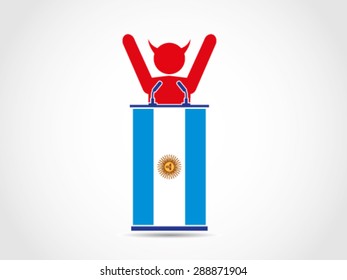 Podium Argentina Speech Agenda Programs Evil People Celebrate