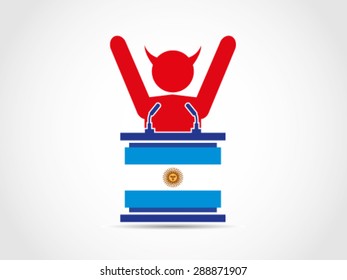 Podium Argentina Speech Agenda Programs Evil Folk Celebrate
