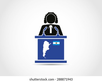 Podium Argentina Speech Agenda Programs Judge