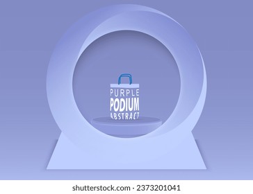 Podium-Hintergrund-Szene für die Modellierung der Produktdarstellung.Stage-Showcase mit pupler geometrischer Rahmen Vektorgrafik.