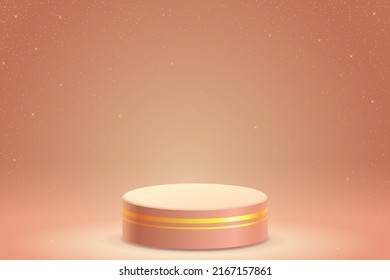 Podium background with geometrical 3d shapes, Beautiful modern graphic design