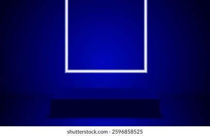 Podium background. Product presentation, mock-up, cosmetic product exhibition, podium, stage or platform. Vector illustration