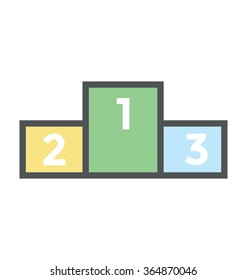 Podium Bold Icon Illustration 