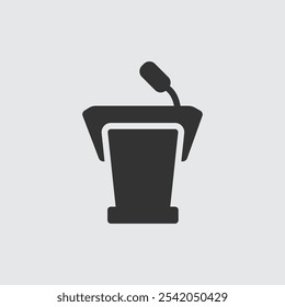 podium business departments mono icon