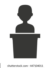 podium candidate isolated icon design, vector illustration  graphic 