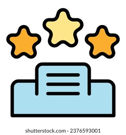 Podium chart icon outline vector. Expert team. Consult report color flat