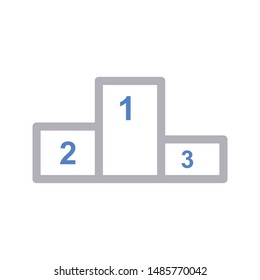 podium colour line vector icon