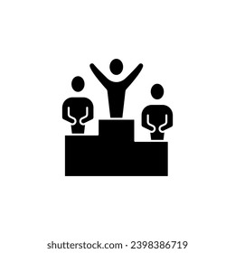 Icono de línea de concepto de podio. Ilustración de elemento simple. Diseño de símbolos de esquema de concepto de podio.