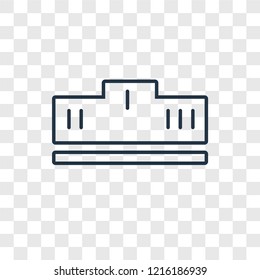 Podium concept vector linear icon isolated on transparent background, Podium concept transparency concept in outline style