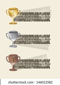 podium design over pink background vector illustration 