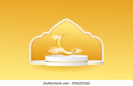 podium design, suitable for your products that offer Islamic products