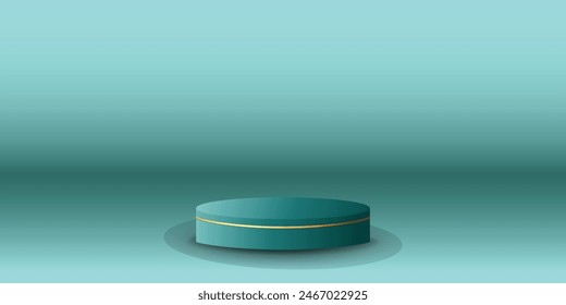 Podium display with background the same color as the podium. Modern studio, wall scene fashion, stage podium scene with for Award Ceremony. 3D rendering.