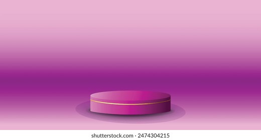 Podium display with background the same color as the podium. Modern studio, wall scene fashion, stage podium scene with for Award Ceremony. 3D rendering.