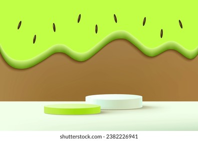Podium empty display scene presentation product placement 3d background
