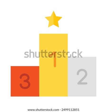 Podium Flat Icon Design For Personal nad Commercial Use