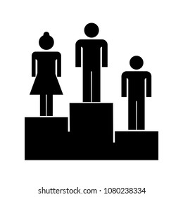 Podium flat icon, vector icon on white background