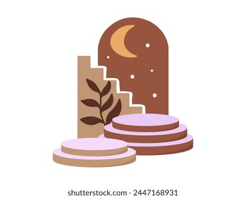 Podium Frame Eid Al Fitr Background