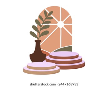 Podium Frame Eid Al Fitr Background