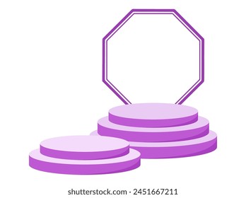 Podium Frame Stage Background Illustration