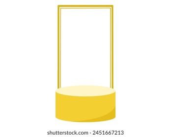 Podium Frame Stage Background Illustration