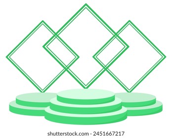 Podium Frame Stage Background Illustration