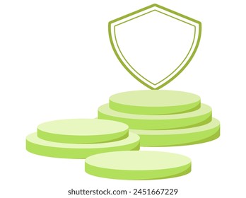 Podium Frame Stage Background Illustration