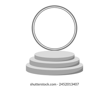 Ilustración de fondo de escenario de marco de podio