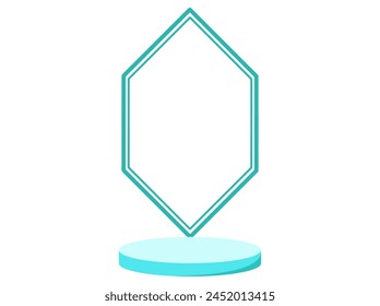Podium Frame Stage Background Illustration