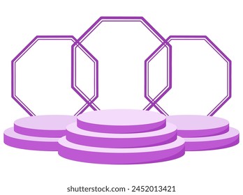 Ilustración de fondo de escenario de marco de podio