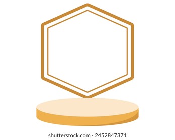 Podium Frame Stage Background Illustration