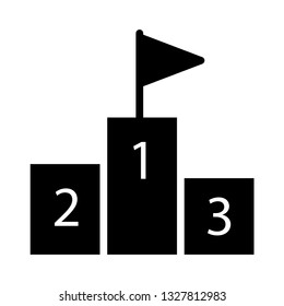 podium glyph icon 