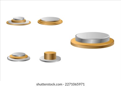 Podium Gold and Silver Color