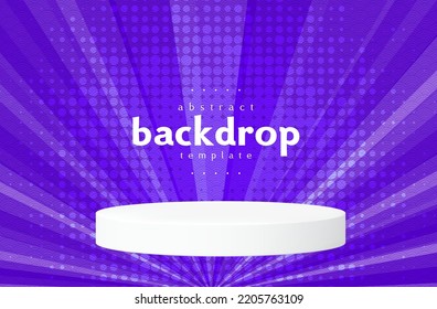 podium con fondo violeta de medio tono se puede usar para publicidad folletos de plantilla banner web portada del paquete de productos presentación de vectores.