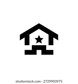 Logotipo da casa do pódio, com forma simples e original