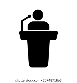 podium icon color editable on white background