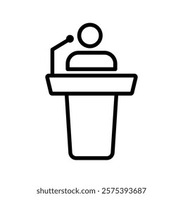 podium icon color editable on white background