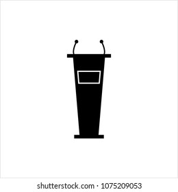 Podium Icon, Dias Icon, Tribune Icon Vector Art Illustration