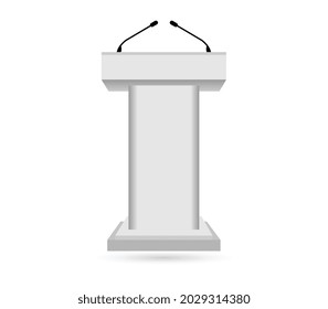 Podium Icon, Dias Icon, Tribune Icon Vector Art Illustration