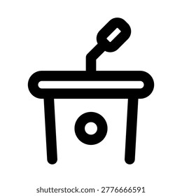 Podium icon. Editable line icon. Professional and modern outline icon vector illustration featuring podium winner award in a minimal design.