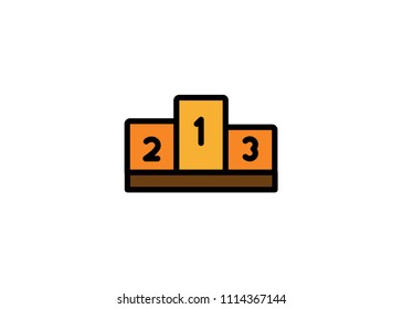 Podium icon, filled line icon