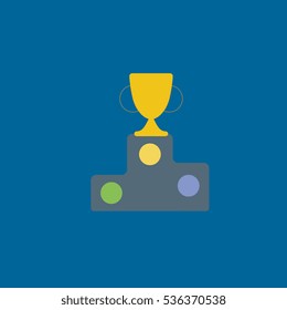 podium icon flat disign